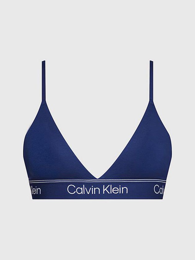 Calvin Klein USA Triangle - Athletic Cotton Womens Bra Blue 1639480-QJ